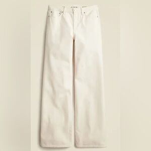 Jcrew ‘84 low rise wide leg jean in ecru
